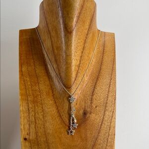 1.5.26 Schoffel signed SHB Silvertone Stars 🌟 🌟 💫 Necklace